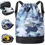 Meayll Turnbeutel-Sportbeutel-Junge mit Schuhfach,25 Liter Verstellbar Rucksack-Kinder,Gymsack Beutel mit Wasserdicht Innentasche,Gym Bag mit Kordelzug Damen Herren für Sport,Fußball,Strand,Schwimmen