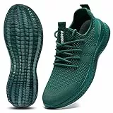 CAIQDM Damen-Laufschuhe, Slip-on-Walking-Sneaker, leicht, atmungsaktiv, Turnschuhe, Tennisschuhe, grün, 40 EU