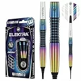 WINMAU Elektra 18 Gramm Profi Wolfram Softip Dartpfeile Set mit Flights und Schäfte