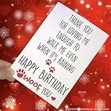 Peachy Antics Happy Birthday Karten, Mum Geburtstags Karten, Vater Karten, Hund Walker Karte, Karte Vom Hund, Wuff You, Geburtstags Karten, Lustig, Liebe Neuheit PC144