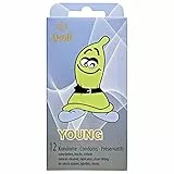 AMOR Young Kondome 12er Pack I 49 mm Breite I Premium Kondome extra feucht I Kondome gefühlsecht hauchzart I dünne Wandstärke & Naturfarben I Kondome für Männer I Condoms for Men