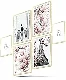 BLCKART Infinity Poster-Set Premium Rose - beidseitig bedruckte Wandbilder - Premium Poster - Bilder zur Wanddekoration - Größe L 4x A3 und 2x A4