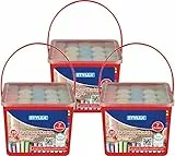Stylex 48104 Straßenkreide, Mehrfarbig (3X 20er Eimer eckig)