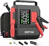 8000A &160PSI BRPOM Starthilfe Powerbank für Pkw mit Kompressor 26800mAh Auto Starthilfe Powerbank für All Benzin und 12.0L Dieselmotor,Starter Powerbank Eingang/Ausgang und 600LUM LED-Licht