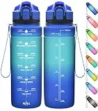 Coolfel Sport Trinkflasche 2l, 1,5l, 1l, 700ml, 500ml Trinkflasche Kinder Auslaufsicher, Motivierende Wasserflasche mit Zeitmarkierung Bpa Frei Tritan Trinkflasche für Mädchen, Junge, Schule, Gym