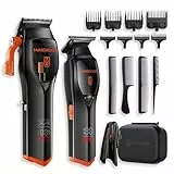 MAXGROOM Haarschneidemaschine Profi Set mit 9000 U/min Magnet-Motor, Diamantähnlich Beschichteten & Keramik-Klingen Haarschneider, Einstellbares Zero-Gap Konturen Haartrimmer, Akku, LED-Anzeige