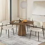 COLAMY Küchenstuhl Esszimmerstühle 4er Set, Moderne Polsterstuhl Essstühle mit Fester Rückenlehne, Stoff Esszimmerstühl mit Metallbeinen für Esszimmer, Küche, Restaurant, Beige