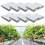 8 Stück Hochleistung Reflektierende Pflanzenfolie 160x210 cm, Hoch-Reflektorisch Mylar für Garten, Gewächshaus, Lichtverteilung Verbesserung