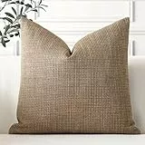 Artscope 1er Set Kissenbezug Einfarbig Wurfkissenbezug Leinen Kissenbezüge 40x40cm Moderne Dekokissen Kissenhülle Set Kissen Fall für Sofa Schlafzimmer Zuhause Dekor, Braun