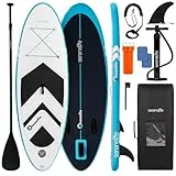 SereneLife Kinder SUP Board Aufblasbar Set – Stand Up Paddling Board mit Zubehör, rutschfestem Eva-Deck für See, Fluss, Freizeit und Touring