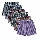 FALARY American Boxershorts Herren Baumwolle – Unterhosen Männer Locker & Weich, Herren Unterwäsche Shorts, Männer Boxershorts Kariert - Atmungsaktiv und Komfortabel, M