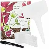 Schilder zum Beschriften: 50 Kunststoff Pflanzenstecker im Set und Stift -Pflanzenschilder - Schilder von OwnGrown für Hochbeet, Blumen, Garten und Kräuter - Perfekte Gartendeko für draußen
