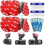 volport Klebepads Doppelseitig Extra Stark: Rund 6St 56 mm Hitzebeständig Wasserfeste Ersatz Montage Klebe Pads mit 4St Haftvermittler für Dashcam, Handyhalterung, Innen & Außen