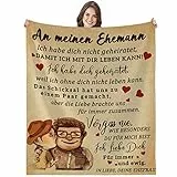 Bold And Brash Hochzeitstag Geschenke für Männer, Kuscheldecke für Meinen Mann, Jahrestag Hochzeitstag Geburstag Geschenke Liebesgeschenke für Ihn, Fleecedecke Flauschig 200x150cm