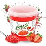 Momo's Tea® Bubble Tea Perlen - zum selber machen [Erdbeere - 3kg XXL Behälter] - 100% vegan, halal, glutenfrei