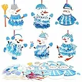 MONCAP 12 Stück Schneemann Weihnachten DIY Poke Art Spielzeug DIY Weihnachtsspielzeug Poke Art Kreative Handwerk für Kinder Weihnachten - für Kinder sensorisches Spielzeug Kunst Geschenke