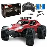 Kizeefun Ferngesteuertes Auto, 2.4Ghz 1/20 RC Auto Geländewagen 20 km/h Alle Gelände, Elektrisches Spielzeug, Offroad mit 2 AKKU 50min Spielzeit und LED Scheinwerfer, Geschenk für Kinder
