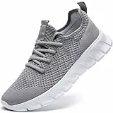 Damyuan Sportschuhe Damen Schuhe Sneaker Turnschuhe Laufschuhe Tennisschuhe lechit Fitnessschuhe Slip on Walkingschuhe grau 36