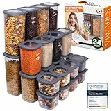 Viwares Vorratsdosen mit Deckel Luftdicht, 24er Vorratsbehälter Set BPA-Frei, Vorratsdose zur Müsli Mehl Aufbewahrung Küche, Praktische Organizer Küche, Frischhaltedosen für Lebensmittelaufbewahrung