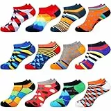 Belloxis Sneaker Socken Herren 39-42 Kurz Sneakersocken Herren 12 Paar Socken 39-42 Kurze Bunte Gute Sportsocken Laune Socks