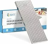 S SATC Diamant Schleifstein 400/1000 Körnung doppelseitig – Profi Diamant Messerschärfer für Stemmeisen, Hobel & harte Küchenmesser