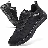 TIANZEBEN Herren Schuhe Turnschuhe Sportschuhe Laufschuhe Tennis Jogging Walkingschuhe Schuhe Fitness Leichtgewichts Atmungsaktiv Freizeit Straßenlaufschuhe Schwarz 43