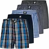 City Life Herren Webboxer 5er Pack - 100% Baumwolle, desortierte Boxershorts, atmungsaktiv & bequem, Farbe:Design 1, Grösse:XL