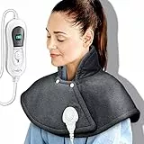 sinnlein Heizkissen elektrisch für Schulter, Nacken und Rücken | Heizcape mit 3 Temperaturstufen & Abschaltautomatik | Wärmekissen mit Abschaltautomatik und 100W