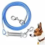 Mi Metty Tie-Out Leinen für Hunde,6m Kausichere Hundeleinen,Tie Out Cables Hofleine Für mittlere bis große Hunde (Blau, 20ft(6M))