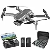 Wipkviey B12 Drohne mit kamera 4k, GPS Drohnen mit Einem-klick-zurück, FPV RC Quadrocopter für Anfänger, Bürstenlos Motor, Niedrige Batterierückgabe, 50 Min. Flugzeit mit 2 Akku, unter 249g, C0
