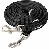 Rudelkönig Führleine Bella - 2,30m Länge - Verstellbare Hundeleine kleine Hunde leicht - Gepolsterte Hunde Leine in schwarz