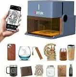 ORTUR R1 5 W faltbarer Lasergravierer, vollständig geschlossener Laserschneider, 5000 mm/min Hochgeschwindigkeit, 100 x 100 mm Arbeitsbereich, tragbare Desktop-DIY-Graviermaschine für Holz, Acryl