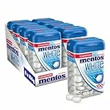 Mentos Kaugummi Always White, 8 XL-Dosen zuckerfreie Chewing Gum Dragees à 100 Stück mit Pfefferminz-Geschmack für strahlendes Lächeln (8 x 100 Stück)