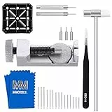 MMOBIEL Uhrmacherwerkzeug Uhren Armband Reparatur Set 24 in 1 Kit mit Ersatz-Pins Steckbolzen Halterung Doppelhammer