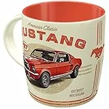 Nostalgic-Art Retro Kaffee-Becher, 330 ml, Ford Mustang – GT 1967 Red – Geschenk-Idee für Ford-Zubehör Fans, Original Lizenzprodukt (OLP), Keramik-Tasse, Vintage Design
