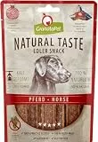 GranataPet Natural Taste Edler Snack Pferd, Hundeleckerli ohne Getreide & ohne Zuckerzusätze, Belohnung für zwischendurch, schmackhafter Hundesnack, 90 g (Packung mit 5)