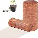 WUFANC 2 Rollen Kupferband Gegen Schnecken,12,7cm x(10m+6m) Kupferdraht Gegen Schnecken, Hochbeet Schneckenschutz, Doppelschicht Schneckenzaun Kupfer Leicht Schneiden für Garten, Balkon