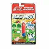 Melissa & Doug - Water Wow Wassermalbuch Bauernhof mit Spiralbindung und Wasserstift, 4 Motivseiten, Stift auffüllbar, Für Kinder ab 3 Jahren