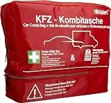 Kalff KFZ Kombitasche TRIO Compact, Verbandstasche Auto + Warnweste + Warndreieck NANO mit Erste Hilfe Broschüre