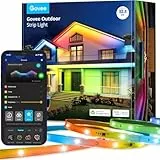 Govee 10m Lange LED-Lichtleisten für den Außenbereich, Intelligente Außenleuchten Funktionieren mit Alexa und Google Assistant, IP65 Wasserdicht, RGBIC-Außenleuchten für Terrasse, Partydekorationen