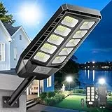 Adewalk 2000W Solar Straßenlaterne mit Fernbedienung, IP66 Wasserdichte Solarlampen für Außen mit Bewegungssensor, 6500K Solarleuchten Superhelles LED Solar Strahler Außen für Gärten Garage Straßen