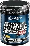 IronMaxx 100% BCAAs + Glutamine Zero - Orange 500g | veganes & zuckerfreies Aminosäuren Pulver mit Vitamin B6 | 6000 mg BCAA´s und 1000 mg Glutamin pro Portion