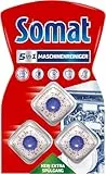 Somat 5in1 Maschinenreiniger (3 Spülgänge), Anti-Kalk Spülmaschinenreiniger für monatlichen Gebrauch, Reinigungs-Tabs für die Spülmaschine für längere Lebensdauer, ohne extra Spülgang