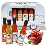 Thoughtfully - Scharfe Saucen Geschenkset - Street Food Truck Airstream Probierset Mit 4 Pikanten Chili-Saucen - Geschenk für Männer und Frauen