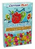 CAPTAIN PLAY Schleckmuschel Adventskalender 2025, Retro Süßigkeiten Geschenkidee für Kinder und Erwachsene mit 240g, ausgefallene Weihnachtsdeko