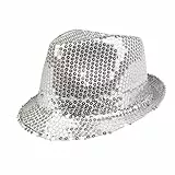 Boland - Pailletten Hut, Unisex, Disco Outfit, Accessoire, Karneval, Kostüm, Themenparty, Mottoparty