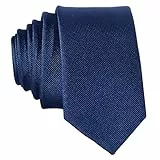 DonDon schmale dunkelblaue Krawatte 5 cm