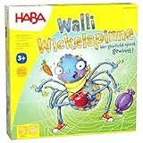 HABA Walli Wickelspinne – Kreatives Fädelspiel ab 3 Jahren für 2-4 Kinder – Robustes Legespiel aus Holz & Pappe – Fördert Feinmotorik & Geschick – 1306567001