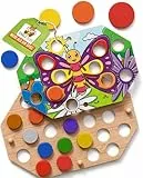 SINNESFUCHS® Farblernstation - Farben Lernen Steckspiel ab 2 Jahren - Montessori Spielzeug für Mädchen & Jungen - FSC® 100% Holz - Pädagogisches Kinder Farbenspiel - Lernspielzeug - Spiel Kleinkind
