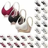 3er-Pack BHs für Damen, kabellos, nahtlos, Sport-BHs, weich, Vollschalen-Bralette, verstellbar, bequem, Alltags-BH, bügellos, Schlaf-BH, leicht, Yoga, Fitnessstudio, Unterwäsche, Unterstützung